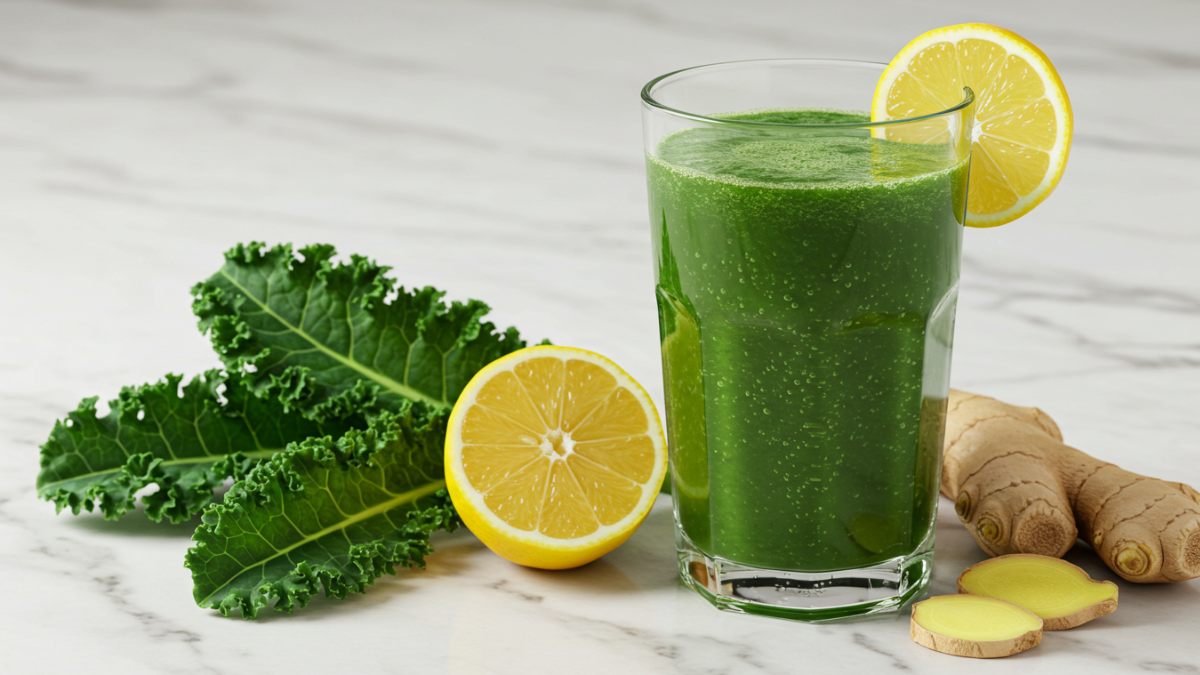 Suco de Couve com Limão e Gengibre: Receita Detox Poderosa Para Emagrecer e Fortalecer a Imunidade